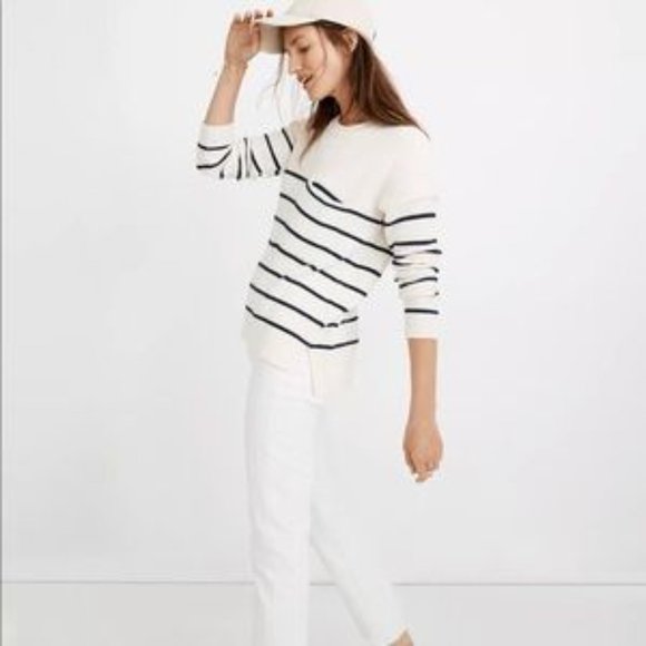Madewell Thompson Pocket Striped Pullover Sweater - Picture 4 of 15